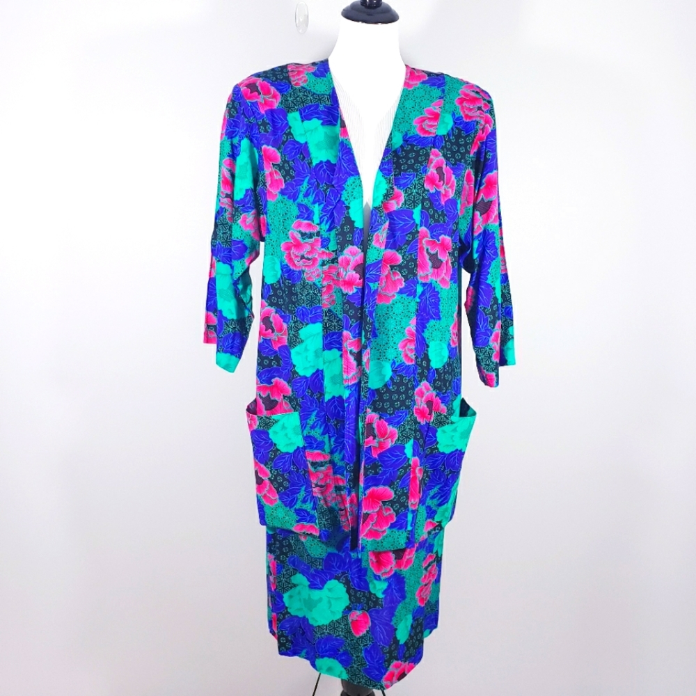 Vintage Kwai ILGWU Skirt Suit Rayon Blend Made in USA